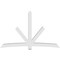 Ekena Millwork Alberta Architectural Grade PVC Gable Bracket, 108"W x 67 1/2"H x 6"D x 6"F, 15/12 Pitch GBP108X68X0606ALB00 - alternate 2